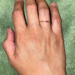 Cat Bird 14kt Gold Ring W Ruby